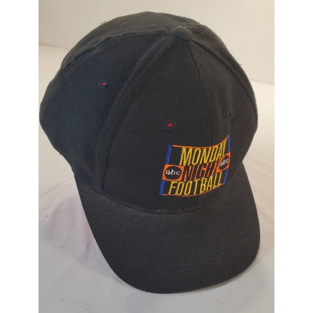 Vintage 90'ABC Monday Night Football Hat Top of the World Snapback Black Cap TOW